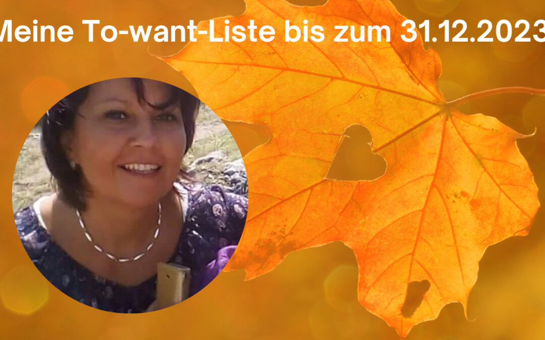 Meine To-want-Liste bis zum 31.12.2023